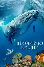 Постер фильма В голубую бездну с названием и персонажими с данной картины